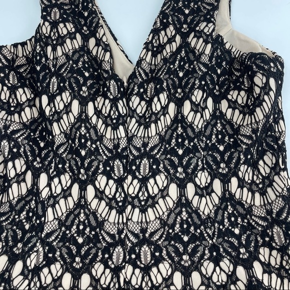 NEW Kensie Black & Nude Lace V Neck Y2K Witchy Cocktail Dress - Picture 11 of 11